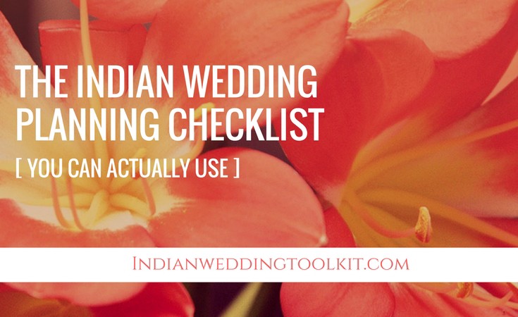 wedding planner checklist for asian wedding
